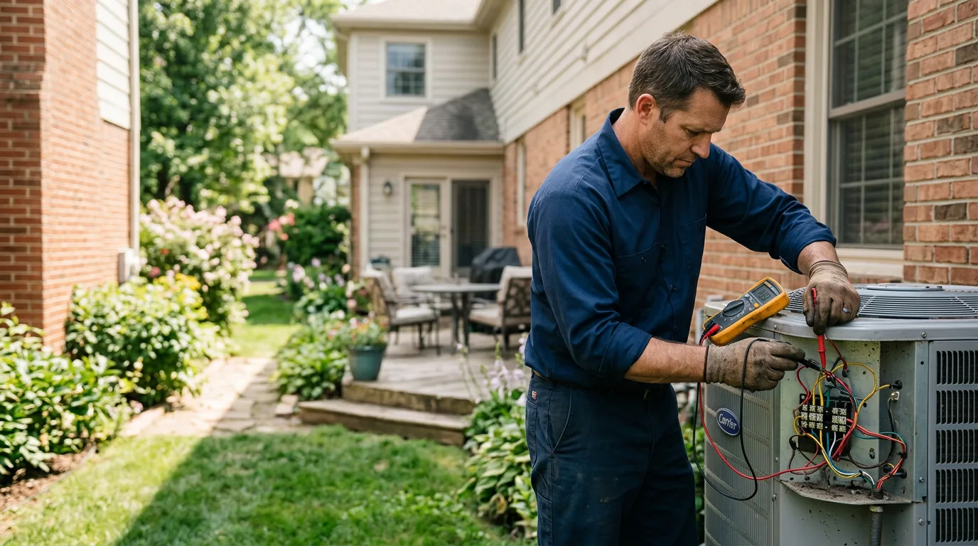HVAC technician working near North Street, MI